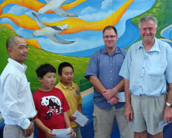 Noel Pinic with Johnson Chen, Eric Han, Damian Eades and John McRae