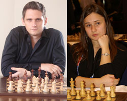 GM Matthieu Cornette (France) and IM Deimante Daulyte (Lithuania)