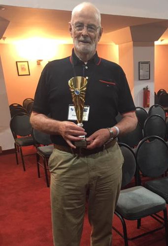 Bob Mitchell with the trophy